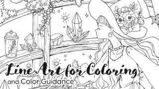 Line Art for Coloring and Color Guidance