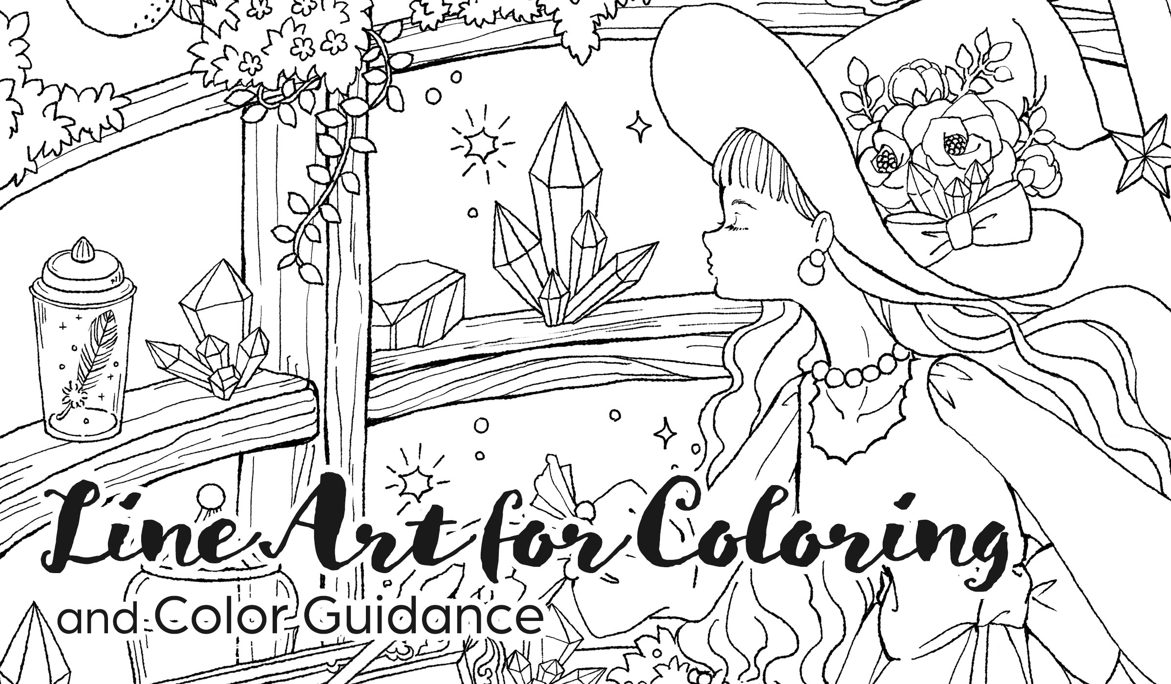 Line Art for Coloring and Color Guidance