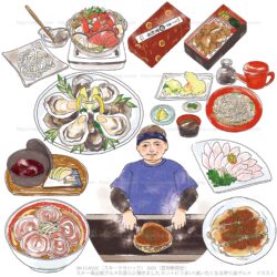 SKI CLASSIC 2025 食べ物のイラスト